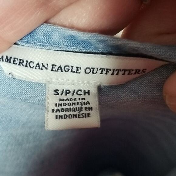 American Eagle Chambray Fringe Tank Top - Picture 5 of 6